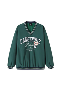 Dangerous People V neck Baseball Long Sleeve Tee