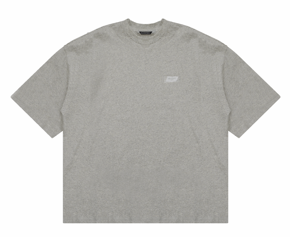 Masonprince 26 Early Spring Layered Crew Neck Knit Short-Sleeve T-Shirt