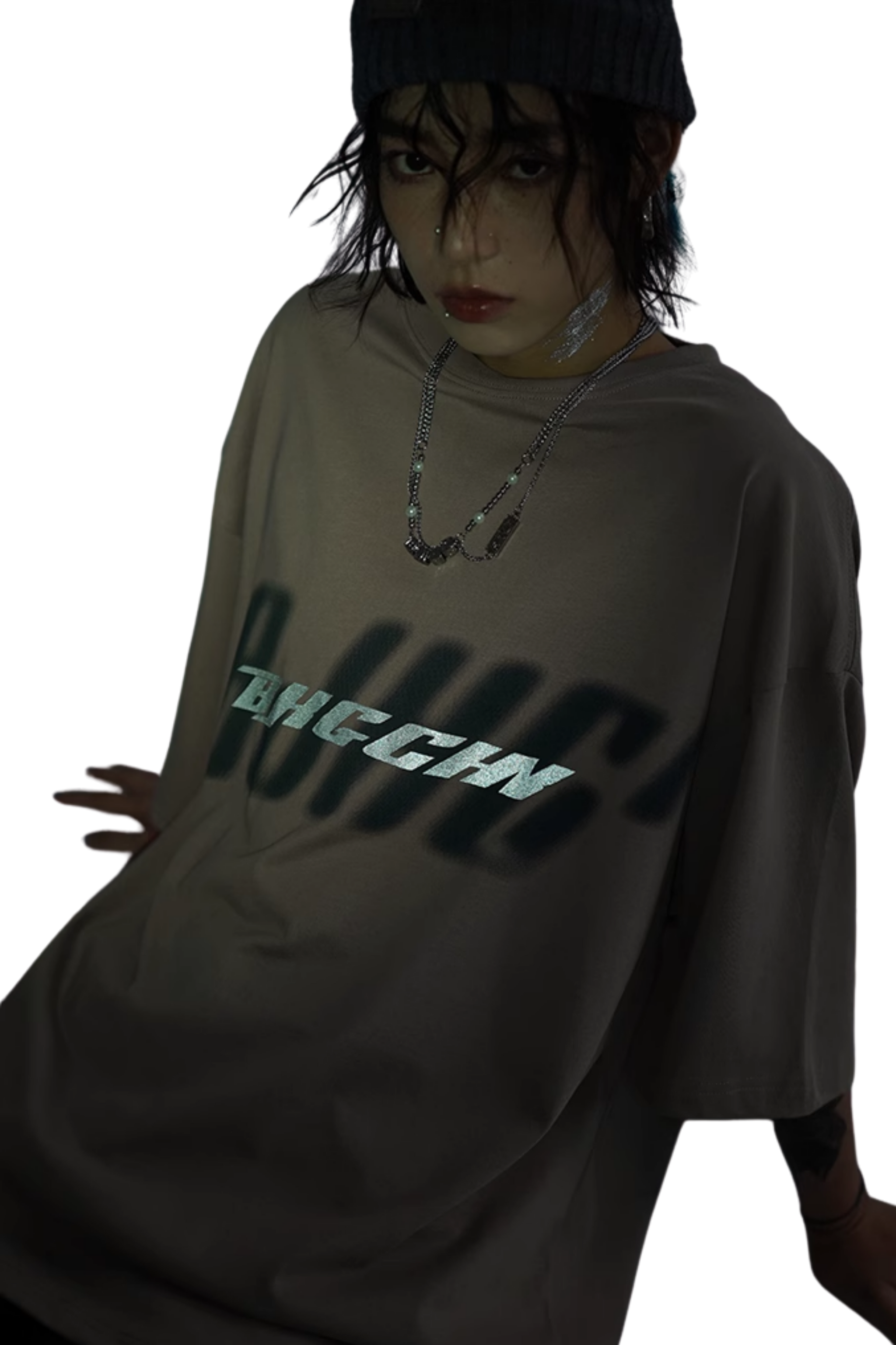 BJHG 3M Reflective Double Print Cotton Tee