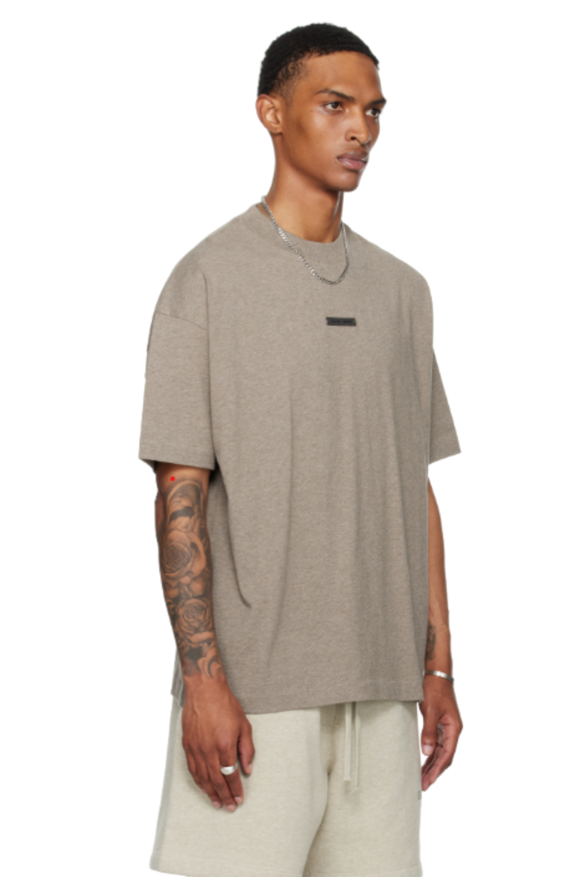 [Smaller Cutting] SS25 Essentials Fear Of God Classic Fit Tee HOMESTEAD HEATHER