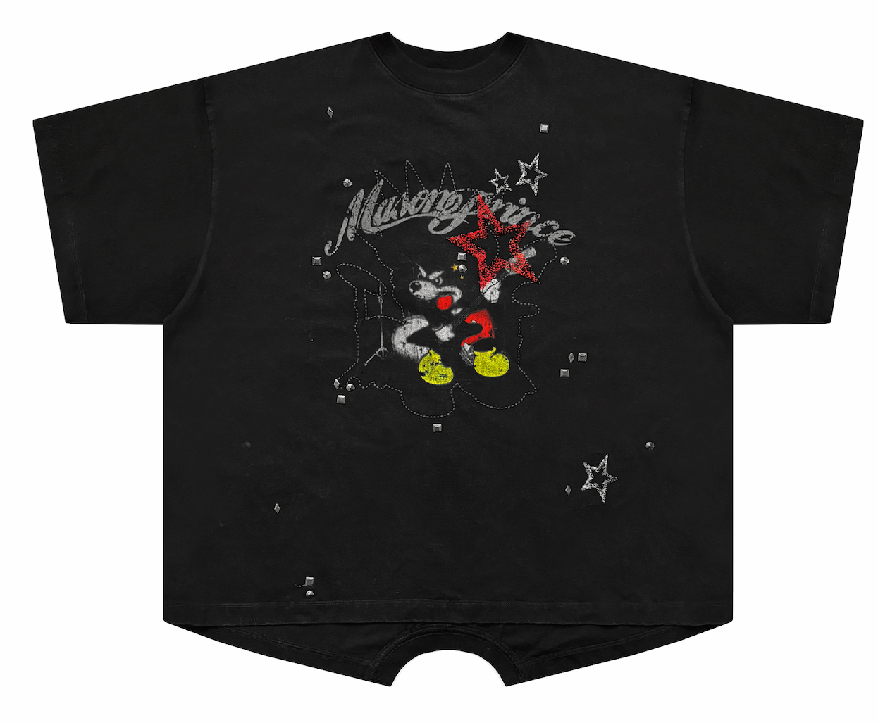 Masonprince  New Year Unfinished Parody Bear Double-Style Reversed Short-Sleeve T-Shirt