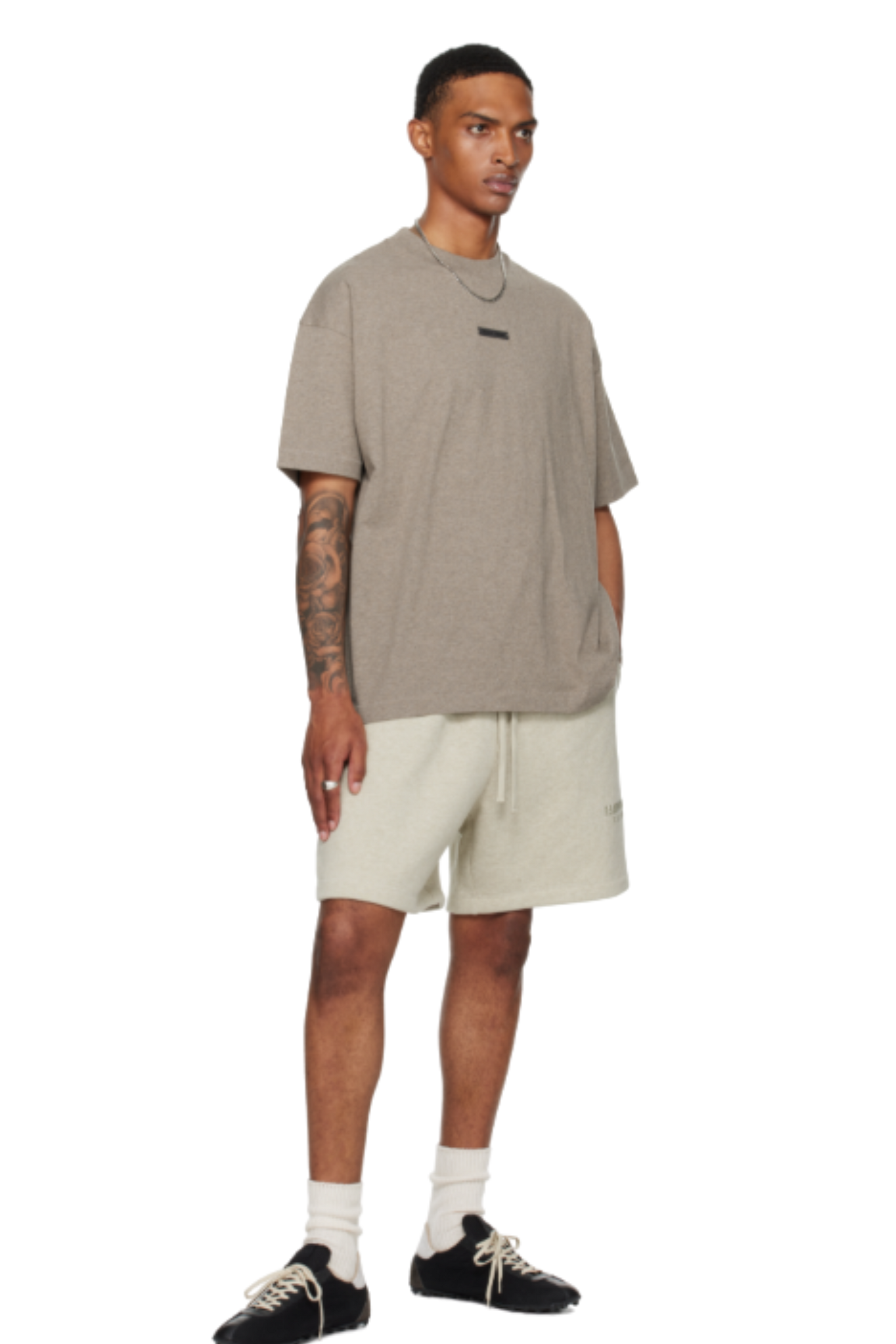 [Smaller Cutting] SS25 Essentials Fear Of God Classic Fit Tee HOMESTEAD HEATHER
