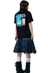 MEDM x NEWMASUS Selfie Print Loose Couple Tee