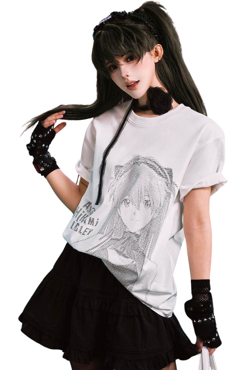 MEDMxEVA NEVER END Series Character Code Style T-shirt