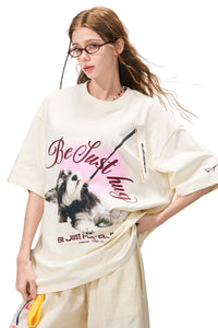 BJHG Unisex Retro Graphic‑Print Quick‑Dry Couple Short‑Sleeve Tee