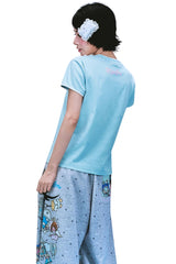 MEDM × Niaoyiyi | Angel Star Print Slim Women Tee