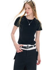 BJHG Women's Straight‑Shoulder Slim Tee