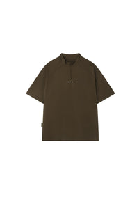 BJHG Men Stand‑Collar Short Sleeve Polo Summer American Casual Quick Dry Top
