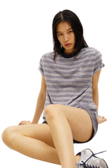 Masonprince Linen-Cotton Striped T-Shirt