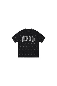 MEDM Glitter Star Double-Layer Short-Sleeve Top