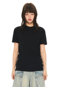 AFGK | Fitted Shoulder Stretch Tee, Unisex Solid Color Gym T-Shirt
