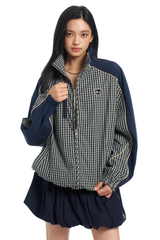 Dangerouspeople | Vintage Plaid Patchwork Contrast Jacket