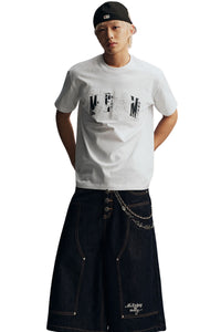 MEDM Star Patch Print Cotton Couple Tee