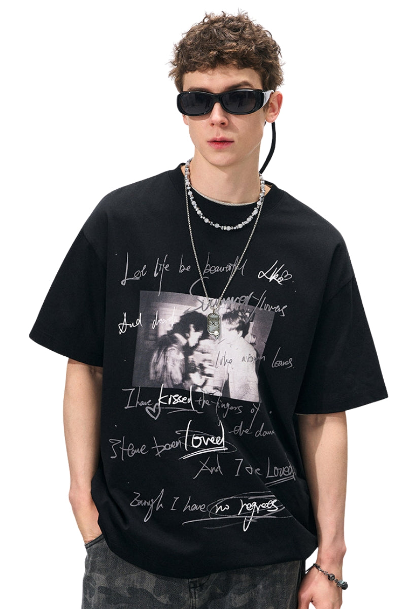 BJHG Vintage Distressed Short‑Sleeve T‑Shirt Cool‑Touch Unisex Summer Casual Tee