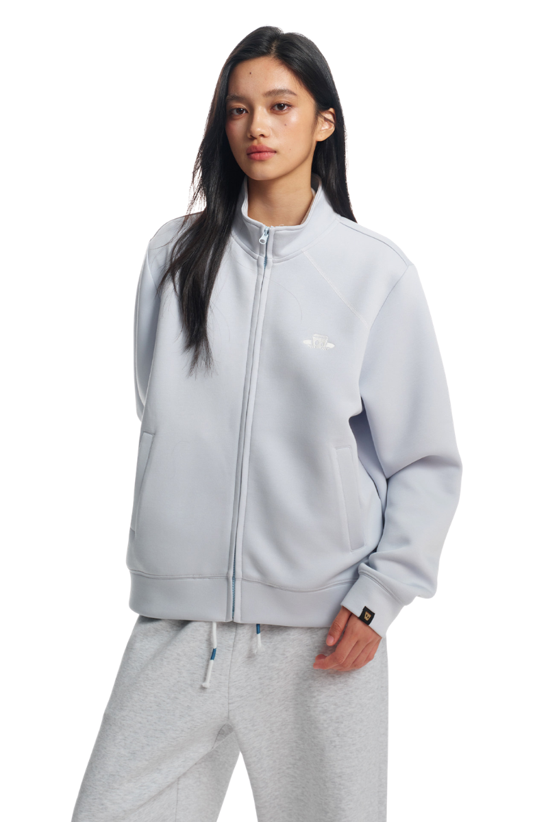 Dangerouspeople | Contrast Collar Zip Stand Collar Jacket