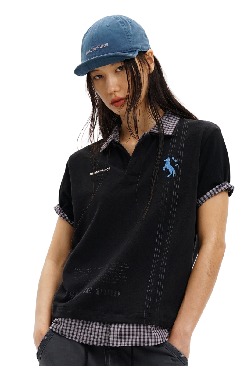 Masonprince Fake Two Polo Tops