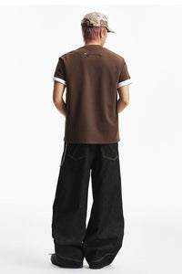 MEDM Jelly Air Cotton Double-Layer Leather Small Four-Character Short Sleeve