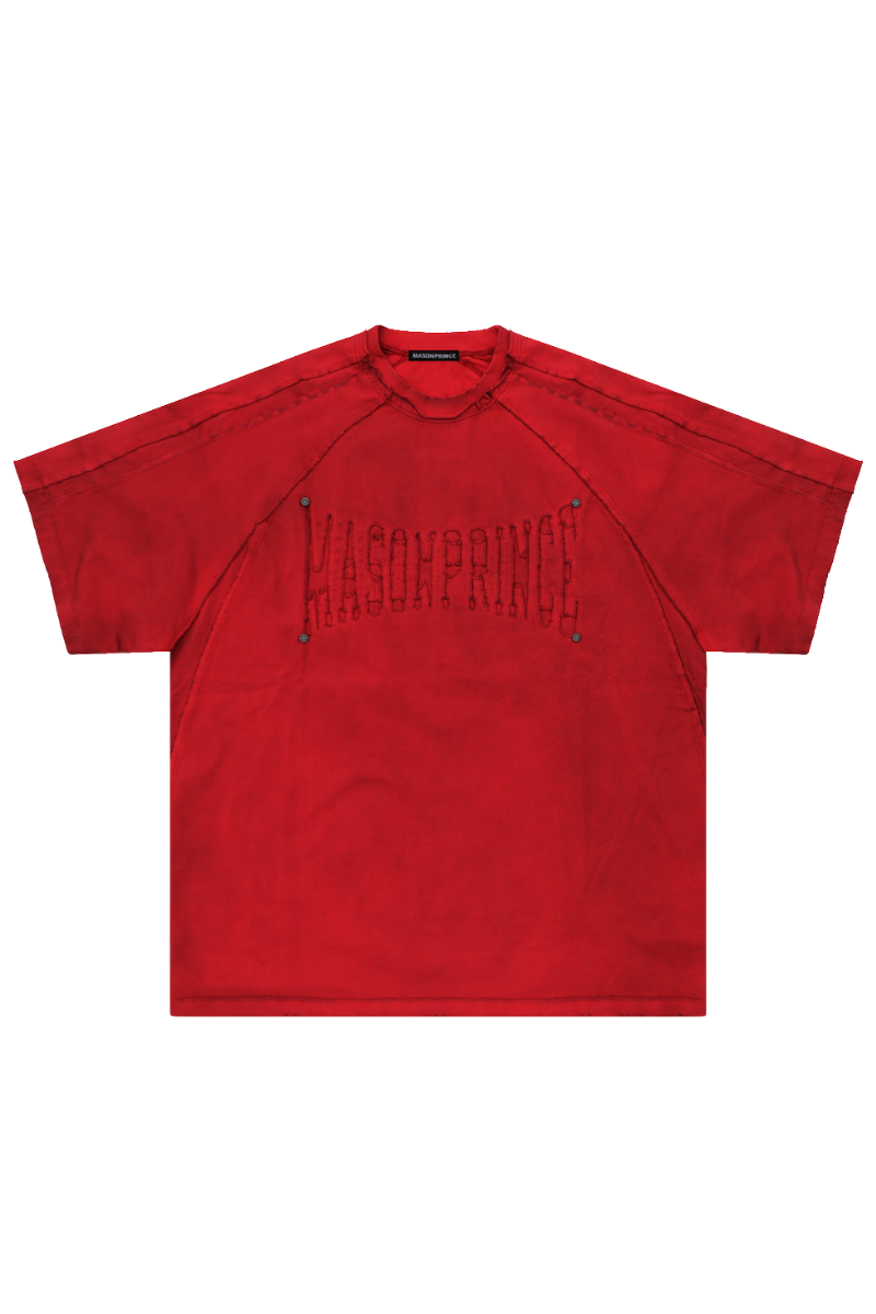 Masonprince   Embroidered Old Short-Sleeved Top