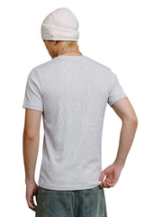 MEDM Letter Embroidery Heavyweight Basic Streetwear Tee