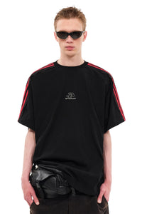 MASONPRINCE Raw Edge Contrast 4-Stripe VI Tee