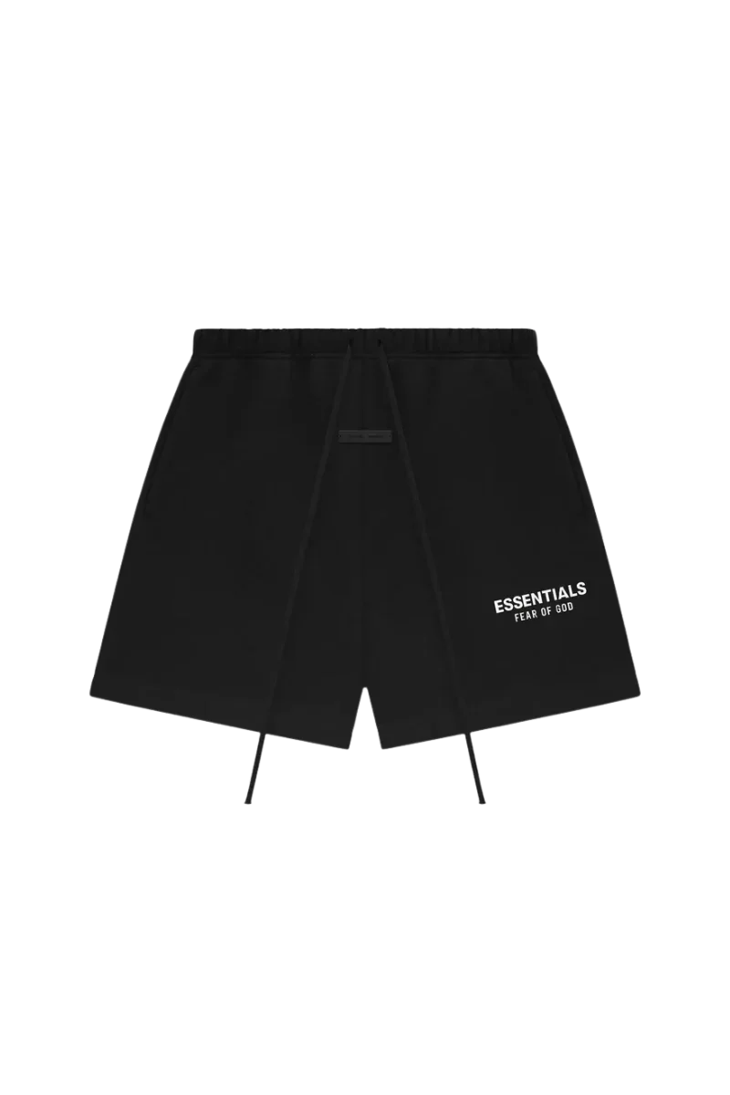 Fear Of God Essentials SS25 Soccer Fleece Shorts JET BLACK