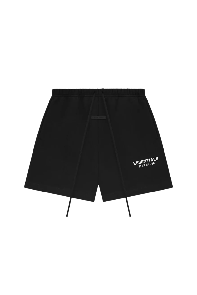 Fear Of God Essentials SS25 Soccer Fleece Shorts JET BLACK [160AS252000F]