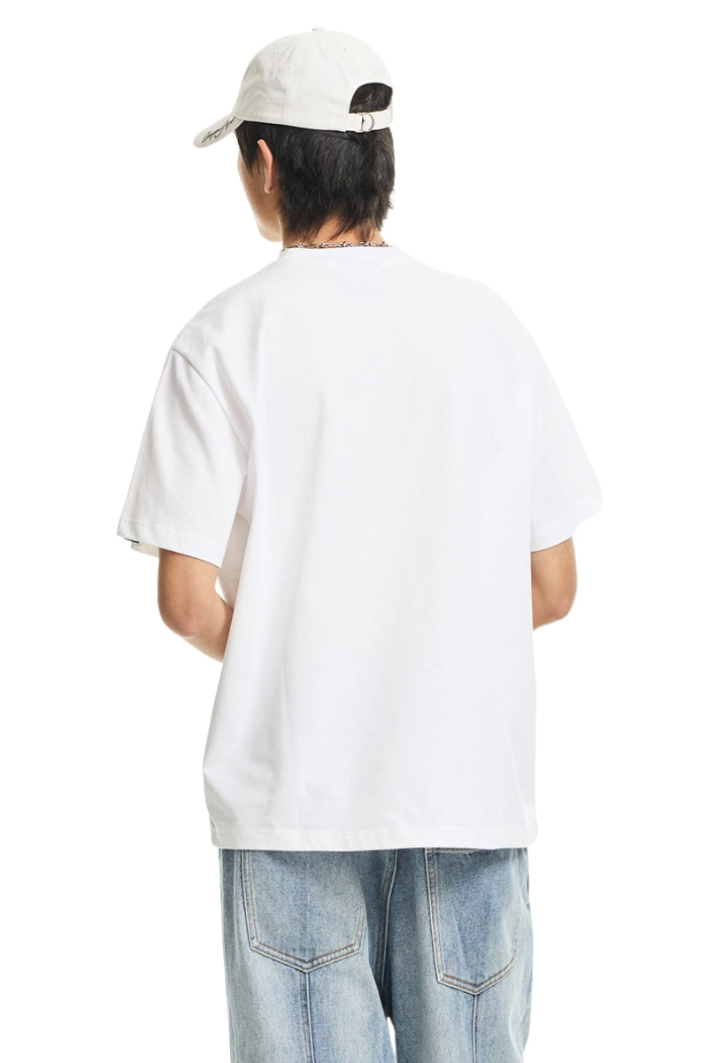 DangerousPeople DSP Mini‑D Print & Embroidery Loose Tee