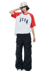 MEDM Graffiti Star Print Raglan Tee