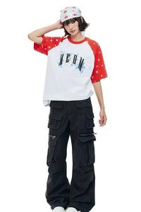 MEDM Graffiti Star Print Raglan Tee