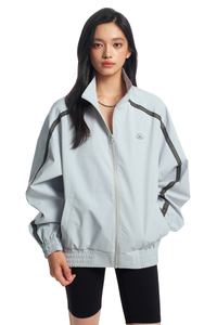 Dangerouspeople | American Color Block Stand Collar Jacket