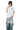 MEDM Contrast Knit Collar Embroidered Couple Tee