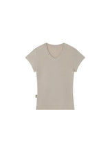 BJHG｜Stretchy V‑Neck Fitted Short Sleeve T‑Shirt, Women's