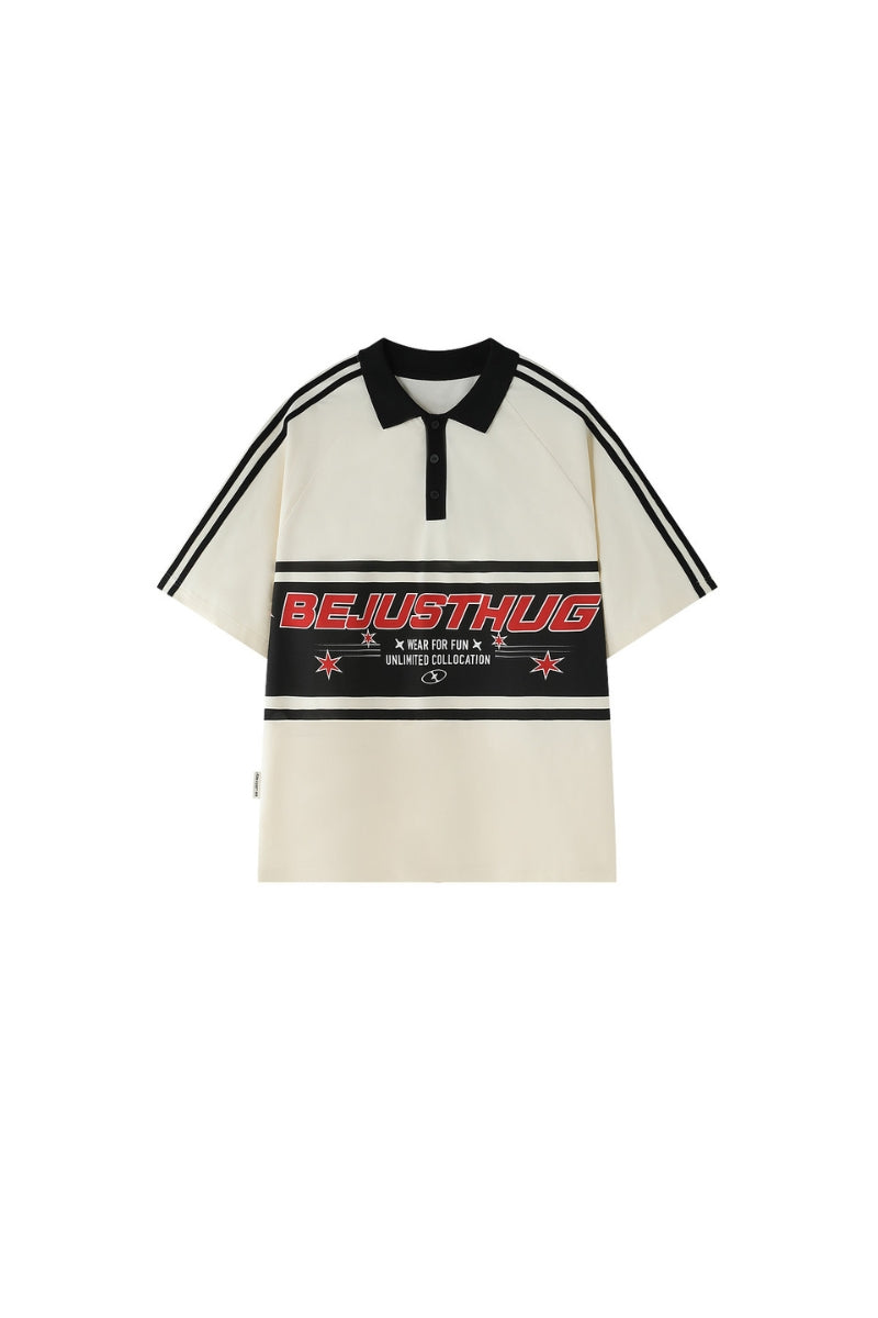 BJHG｜Retro Color‑Block Stripe Polo Shirt, Unisex