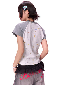 BJHG × The Powerpuff Girls Women Figure‑Flattering Graphic‑Print Short‑Sleeve Tee