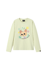 Dangerouspeople | Cat Floral Print Drop Shoulder Tee