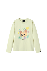 Dangerouspeople | Cat Floral Print Drop Shoulder Tee
