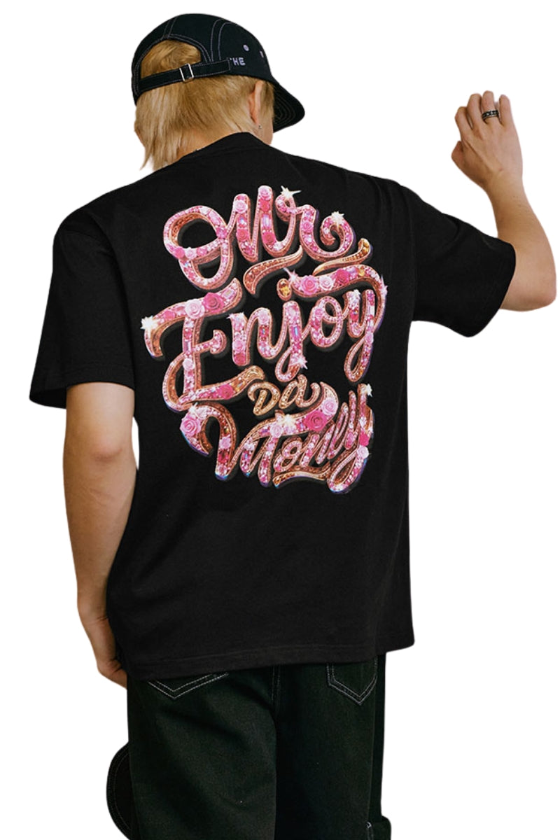 MEDM Rose Gem Floral Print Streetwear Unisex Tee