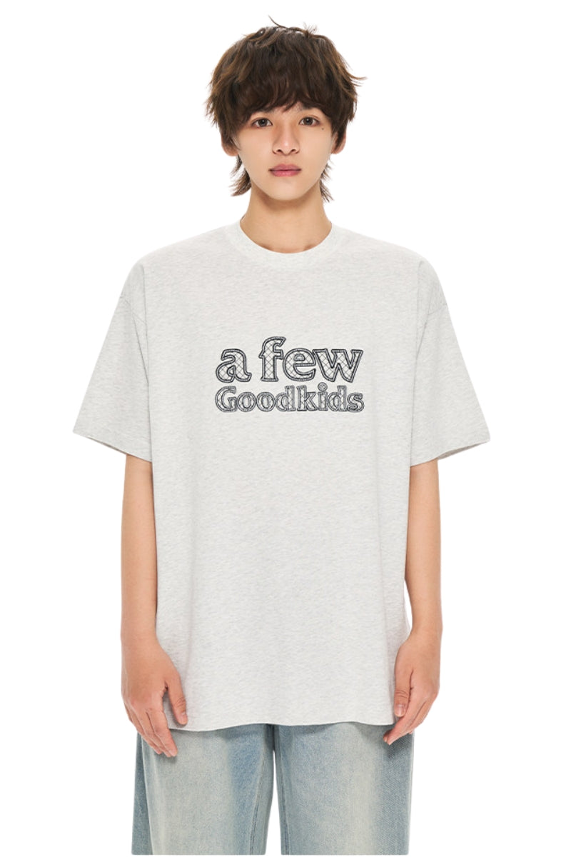 AFGK | Hollow Out Embroidered Tee, American Unisex Couple T-Shirt