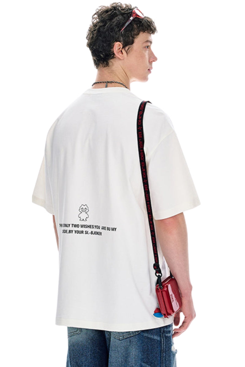 BJHG Unisex Cool‑Touch Quick‑Dry UV‑Protection Cartoon Graphic Short‑Sleeve Tee