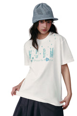 MEDM x NEWMASUS Snowflake Letter Couple Tee