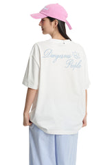 DangerousPeople｜Glow‑in‑the‑Dark Crown D‑Logo Print Cotton T‑Shirt