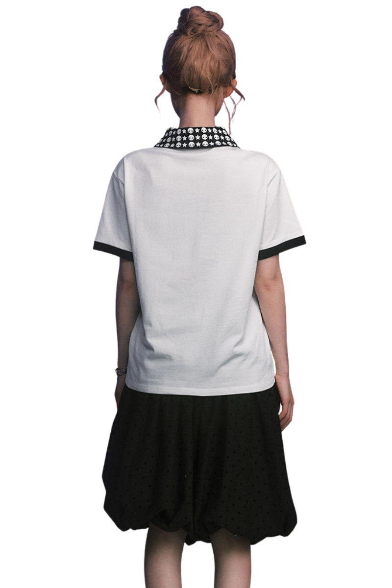 MEDM x Sanrio Kuromi Contrast Trim Polo Tee