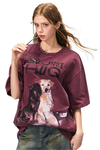 BJHG Funny Dog Loose T-Shirt | American Summer Unisex Tee