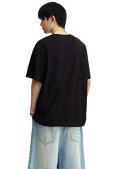 Dangerouspeople DSP Dog Patch Embroidered Loose Short Sleeve Tee