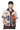 MEDM Men Western Cowboy Illustration Cuban Collar Contrast Shirt