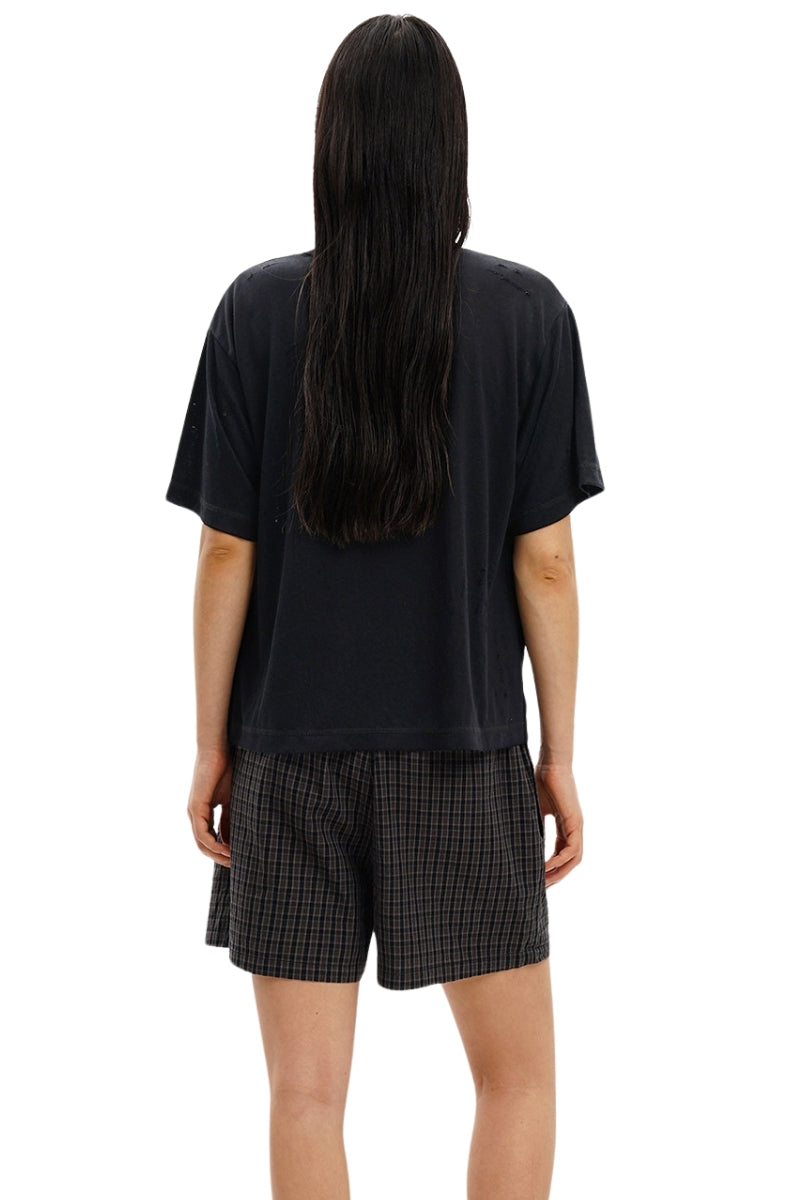 MASONPRINCE Sheer-Texture Tencel Linen Cotton Rip Tee