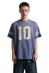 MASONPRINCE No.10 Team Faded Patch Linen Cotton Short Sleeve Tee