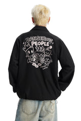 Dangerouspeople｜Cartoon Print Coach Jacket Casual Outerwear