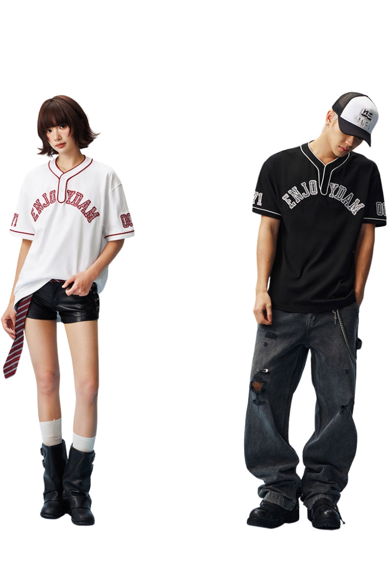 MEDM Rhinestone Baseball Tee