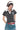 BJHG Summer New Women Cotton T‑Shirt Preppy Style Striped V‑Neck Slim Fit Fashion Top